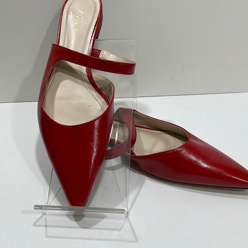 Zara Retro Red Flats, Size 11